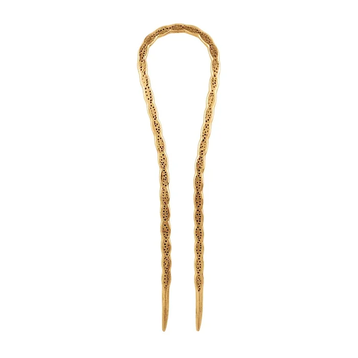 Hand-Tooled Hair Pin in Bronze – FINAL SALE