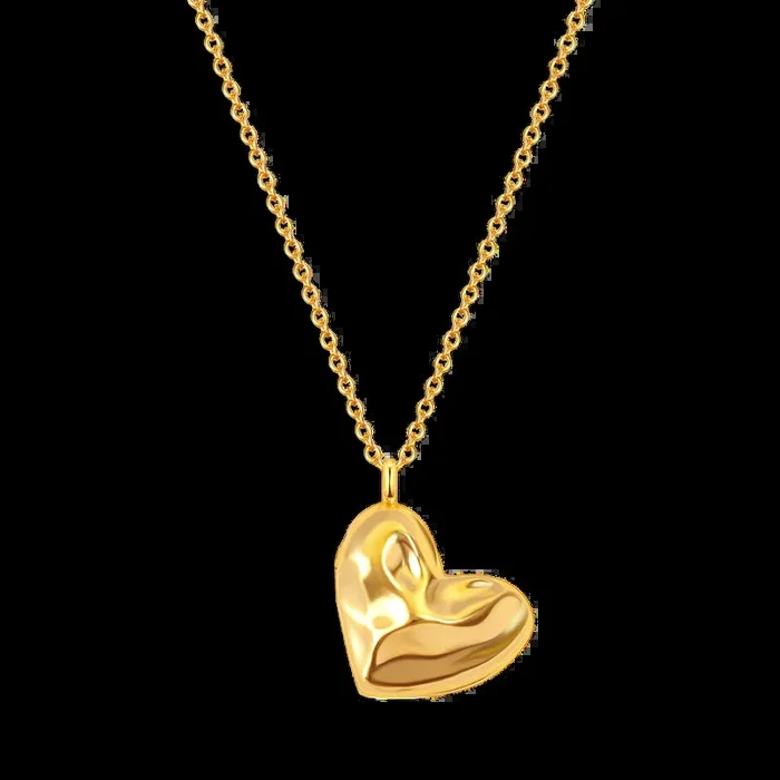Handmade Hammered Heart Photo Locket Necklace
