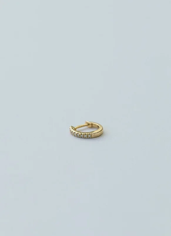 Harley diamond huggie 14k gold