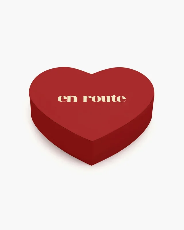 Heart Shaped Jewelry Box in Red Sangria
