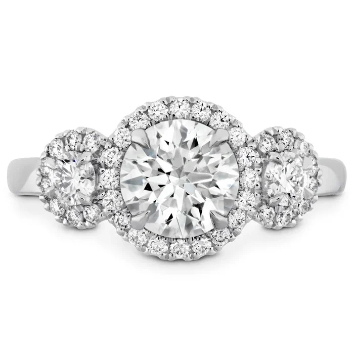 Hearts on Fire Integrity HOF Three Stone Metal Setting Engagement Ring HBSINTHM300428WC-C