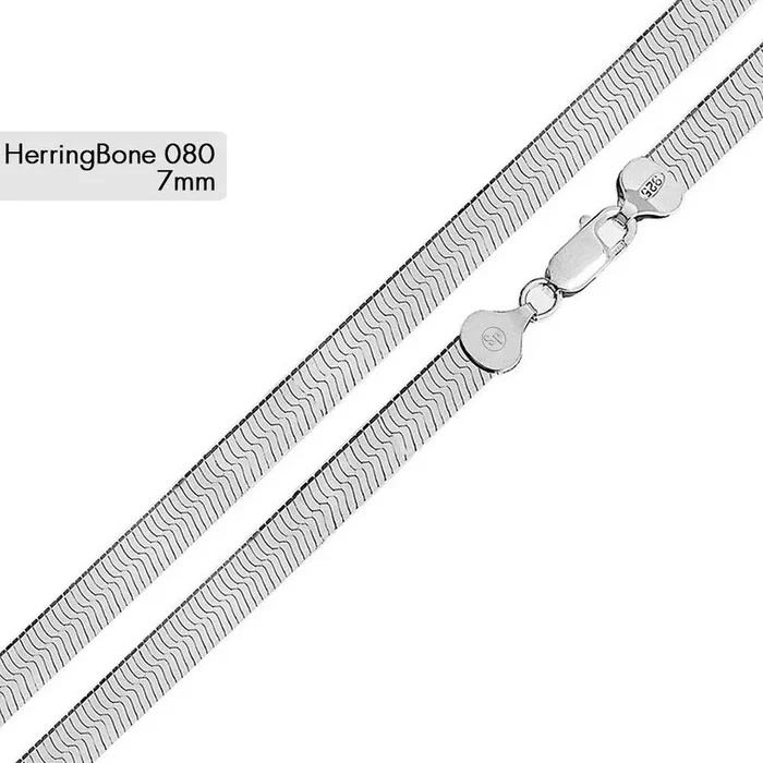 Herring Bone 080 Chain or Bracelet 6.8mm – CH815