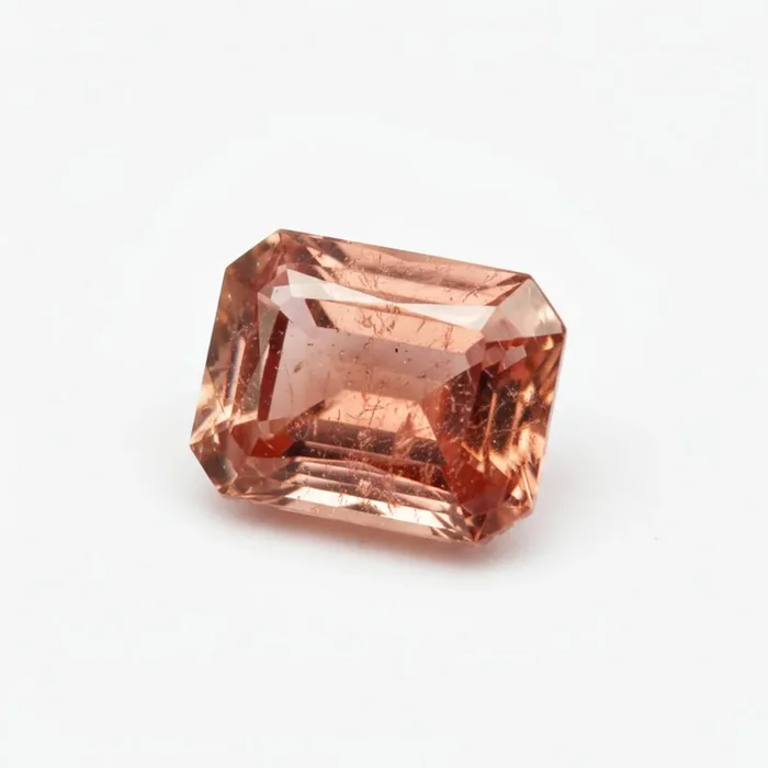Hessonite Garnet (Gomed) 1PC Medium 7×10 MM Emerald Faceted Red Brilliant Precious Loose Gems