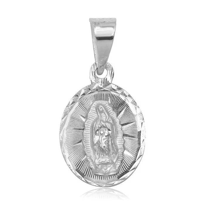High Polished 925 Sterling Silver DC Our Lady of Guadalupe Charm Pendant – JCA047-1