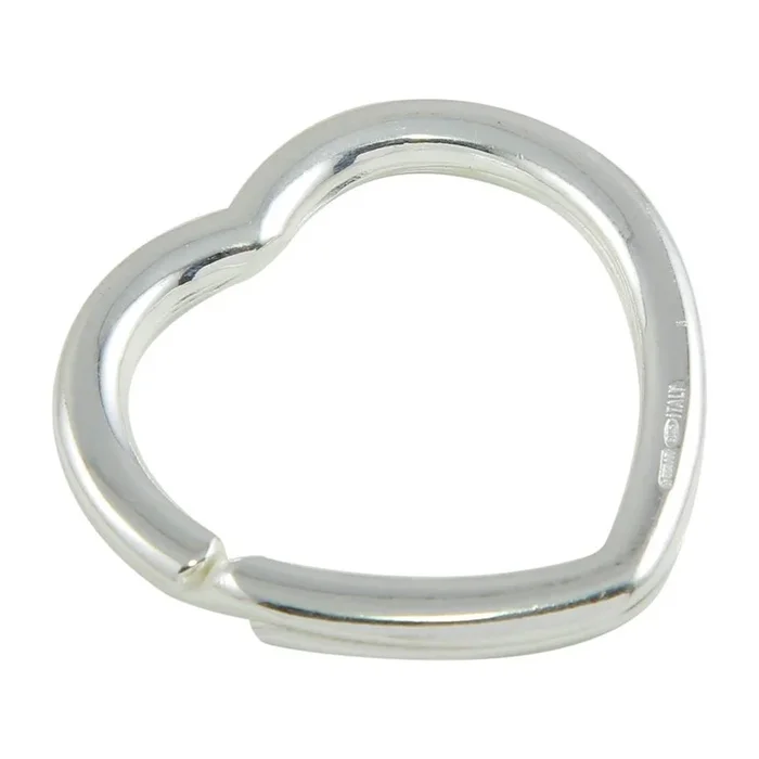 High Polished 925 Sterling Silver Heart Keychain – KEYCHAIN18