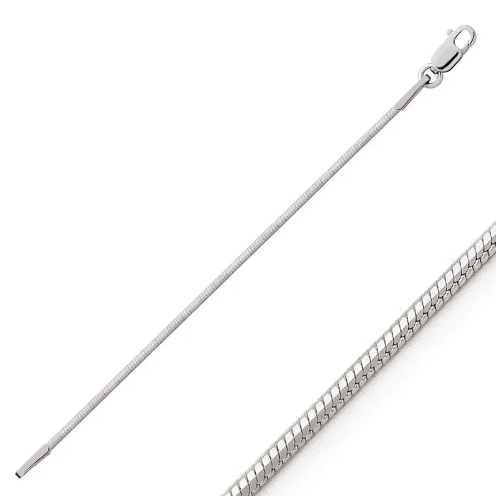 High Polished 925 Sterling SilverSnake 8 Sided Anklet – CHA722