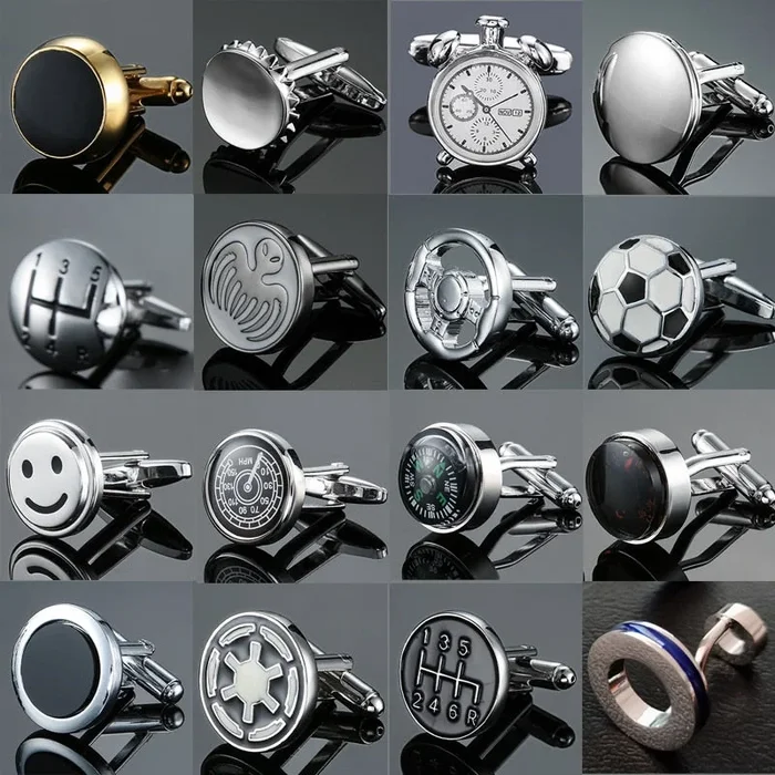 High quality copper Fashion men’s French shirt cufflinks High grade round design car stall speedometer compass CuffLinks