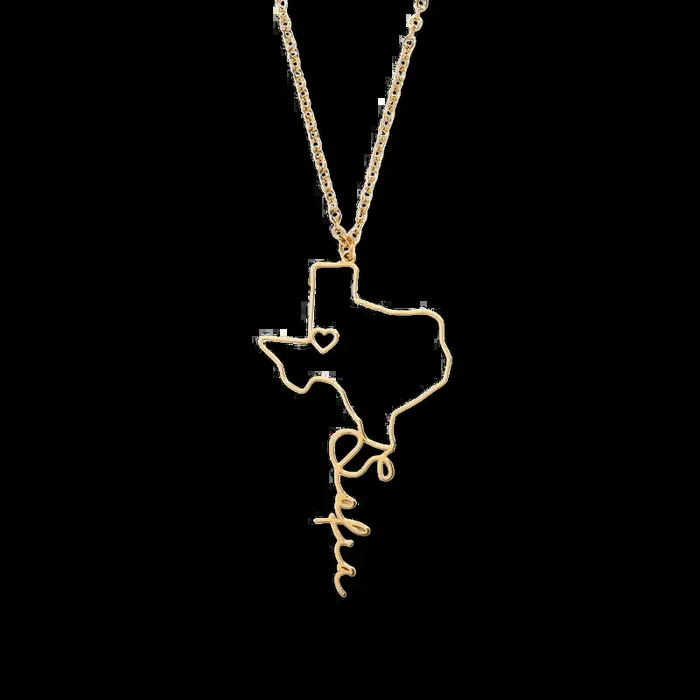 Home State Name Necklace