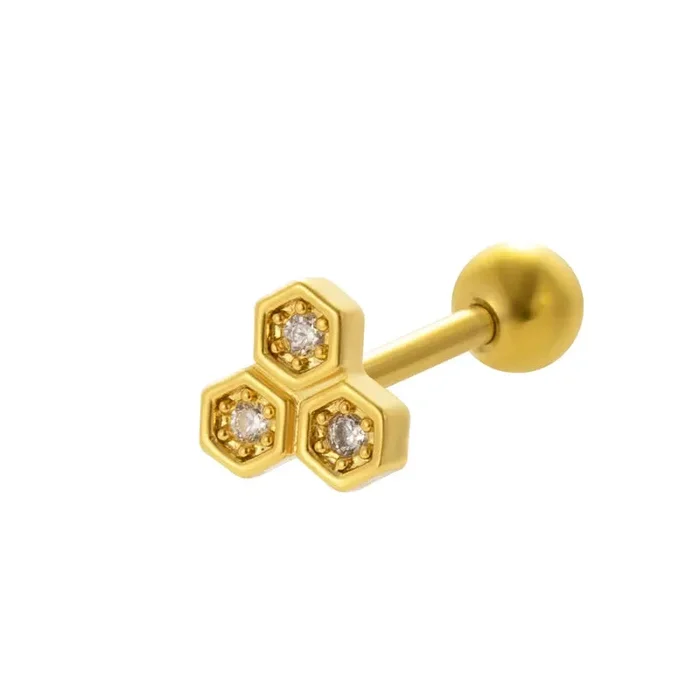 Honey comb Studs – Pair