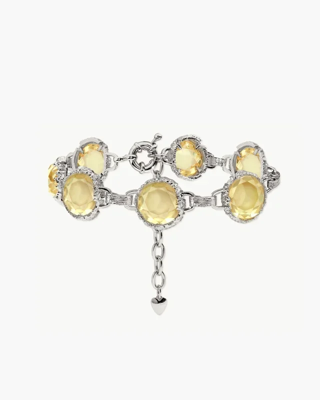 Honigquarz-Armband in Silber