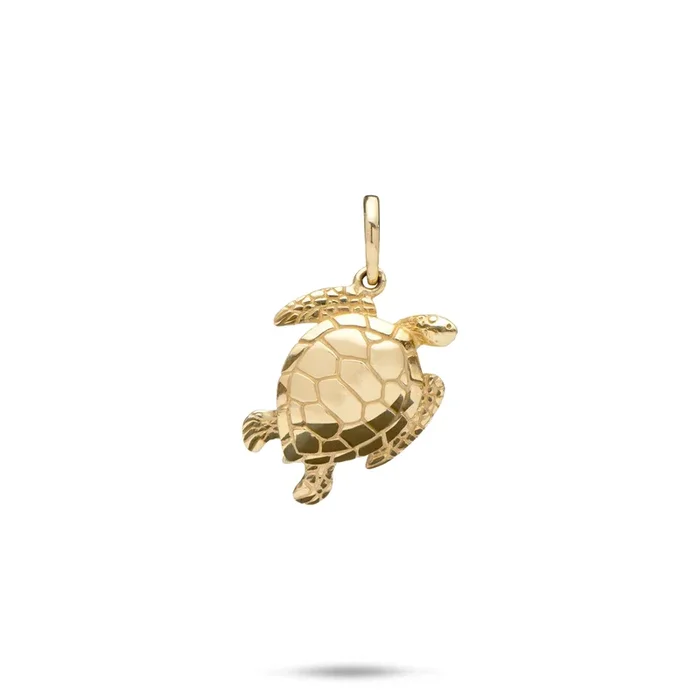 Honu Pendant in Gold – 18mm