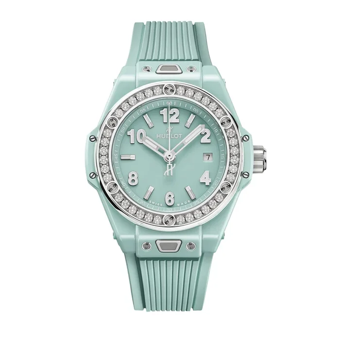 Hublot Big Bang One Click Mint Green Ceramic Diamonds – Lepage