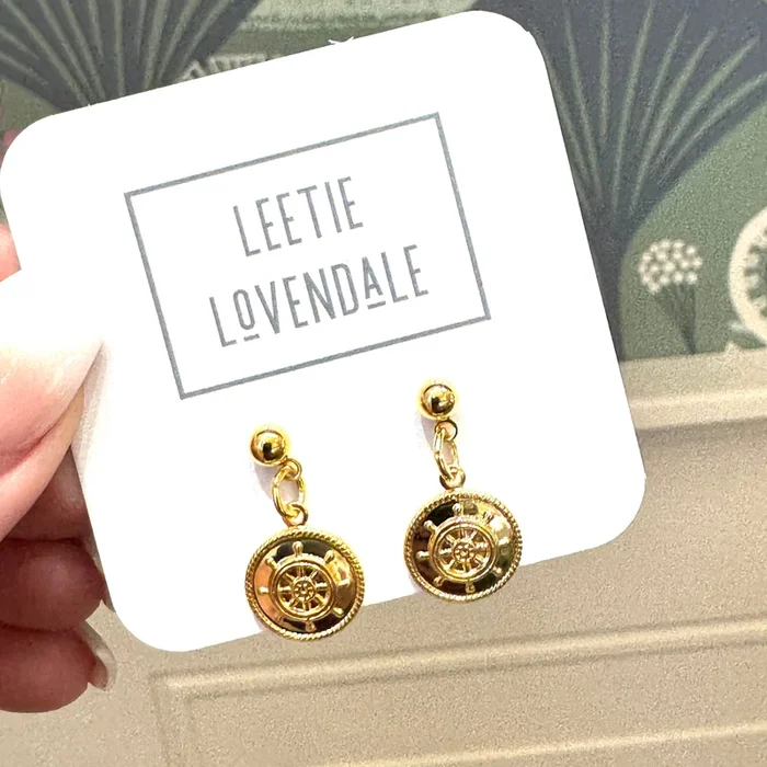 I Own a Yacht – Deadstock Gold Stud Earrings