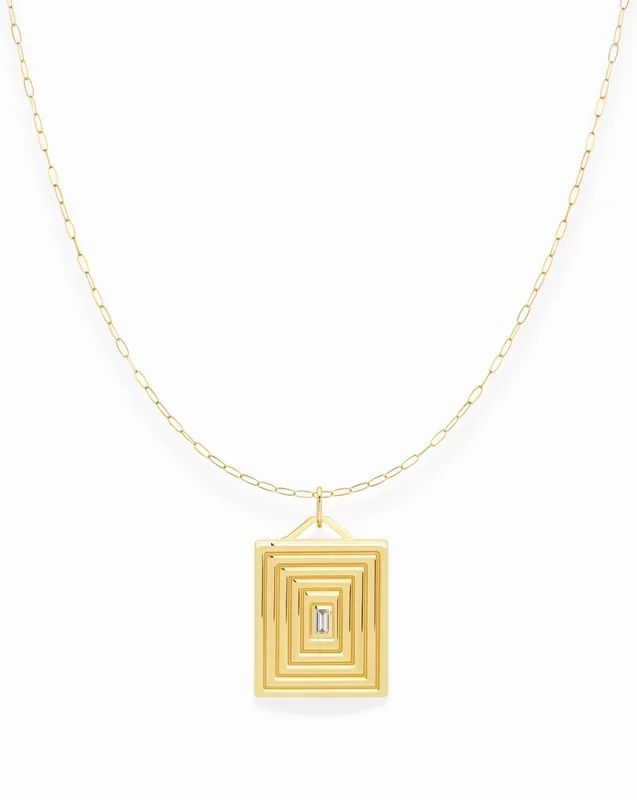 Inez Locket Pendant Necklace