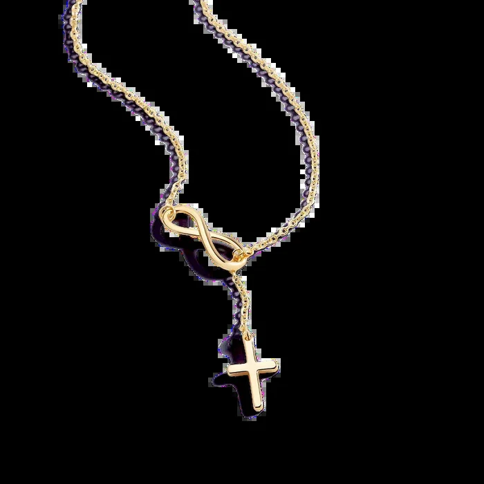 Infinity Cross Pendant Necklace