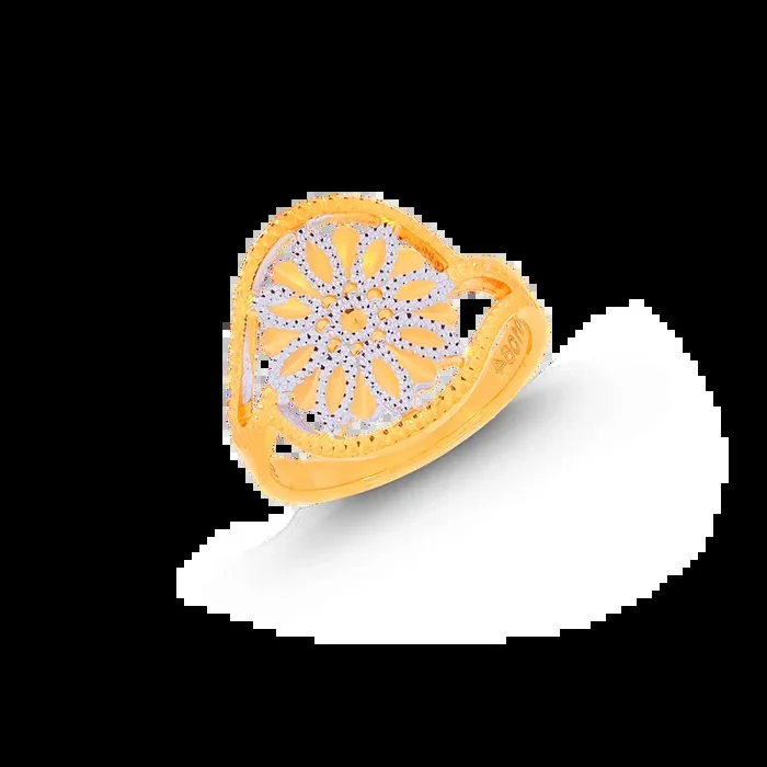 Intricate Two tone Ring in 22K Gold