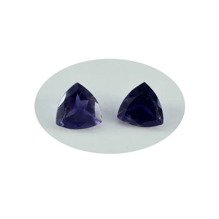 Iolite 1PC Chunky 13×13 MM Triangle Faceted Blue Natural Semi Precious Loose Gemstone