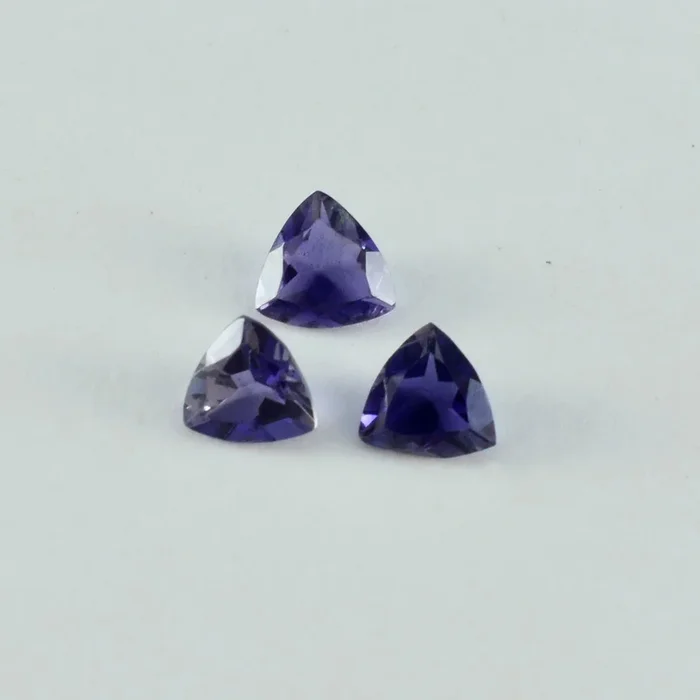 Iolite 1PC Large 11×11 MM Triangle Faceted Blue Fine Semi Precious Gems