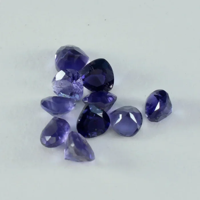Iolite 1PC Small 7×7 MM Heart Faceted Blue Splendid Semi Precious Gems