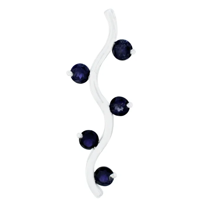 Iolite Tiny American Sterling Silver Penta Kennedy Heart Blue Pendant Jewellery