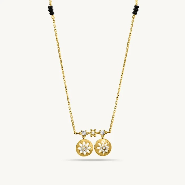 Ishani Diamond Mangalsutra | BIS Hallmarked | 18k Gold Vermeil
