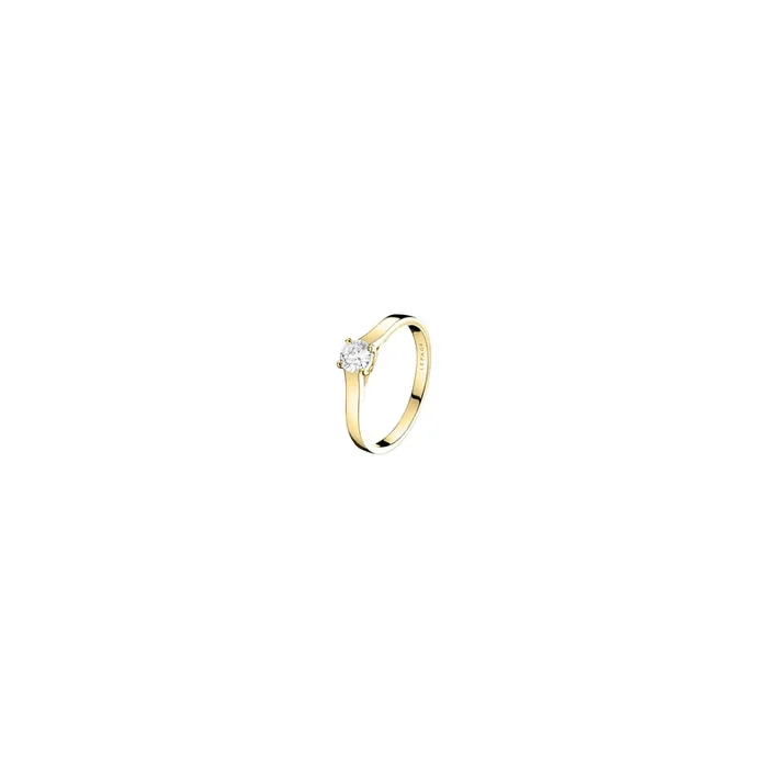 Jackie engagement ring in yellow gold and diamond | LEPAGE