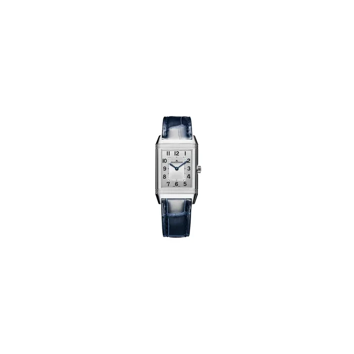 Jaeger LeCoultre Reverso Classic Medium Duetto watch blue leather strap