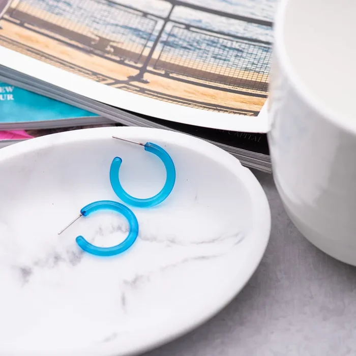 Jelly Tube Hoop Earrings – 1″ Small