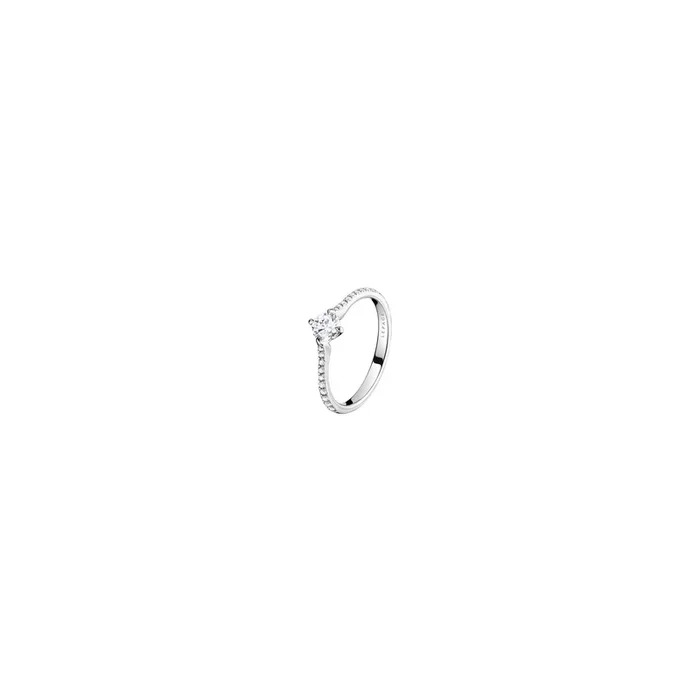 Jolie Demoiselle solitaire in white gold and diamonds | LEPAGE
