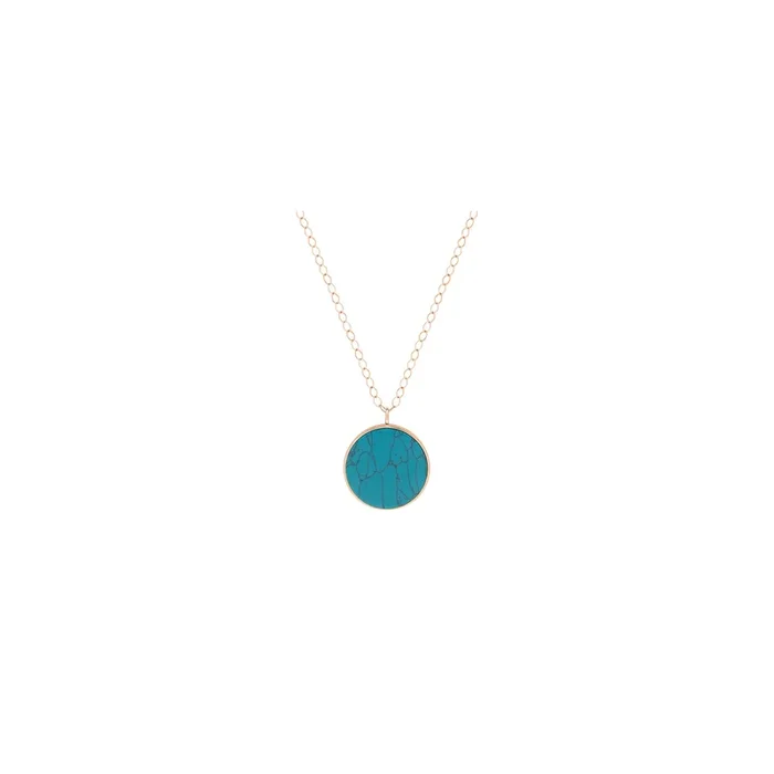 Jumbo Ever necklace in pink gold and turquoise Ginette NY EVET1 – Lepage