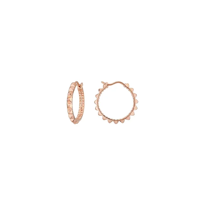 Korloff Korlove rose gold heart hoop earrings | LEPAGE