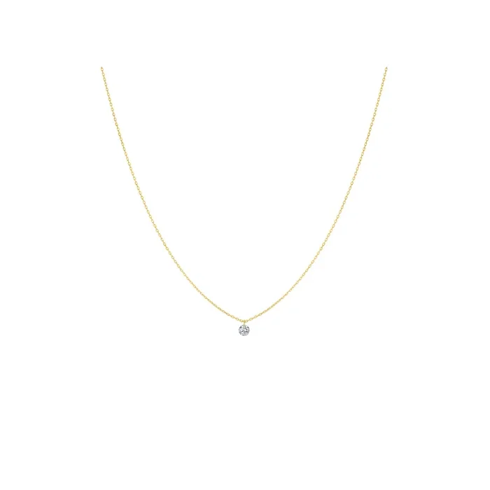 La Brune et La Blonde 360° pendant in yellow gold and 0.10 carat diamond