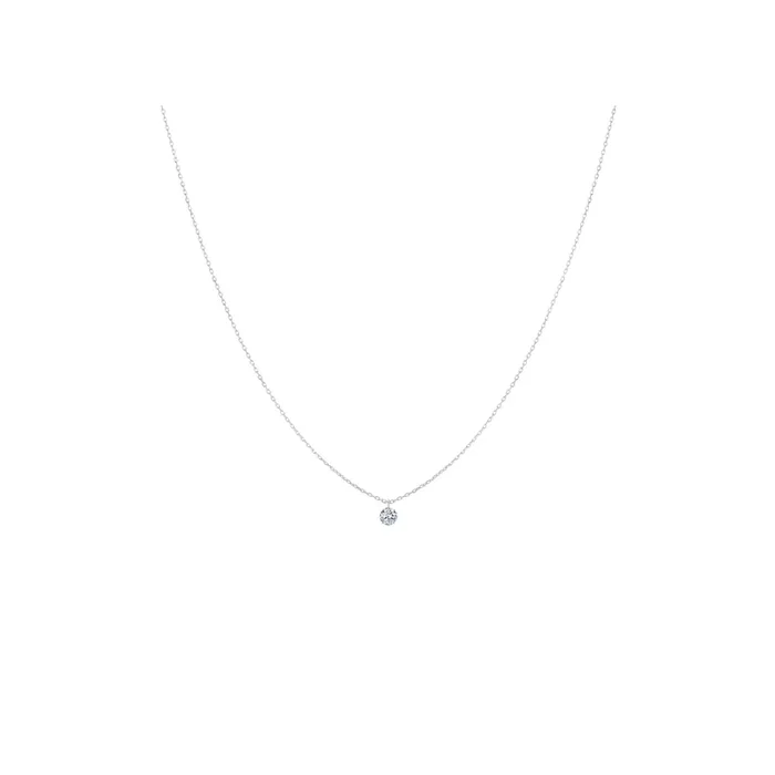 La Brune et La Blonde 360° white gold and 0.30 carat diamond pendant
