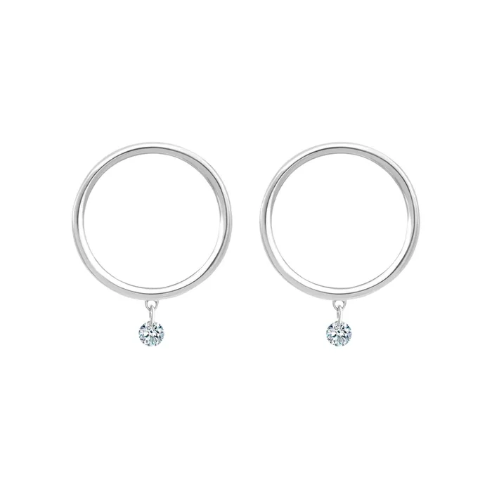 La Brune et La Blonde earrings Excentrique in white gold and diamonds | Lepage
