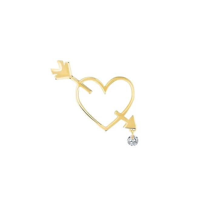 La Brune et La Blonde En Plein Cœur earring yellow gold diamond | LEPAGE
