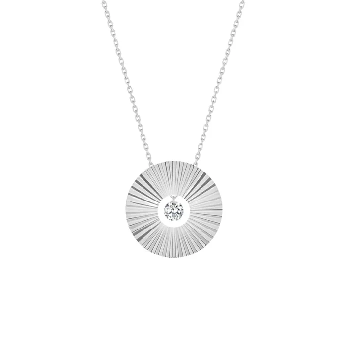 la-brune-et-la-blonde-necklace-moon-and-sun-full-sun-in-white-gold-and-015-carat-diamonds | LEPAGE