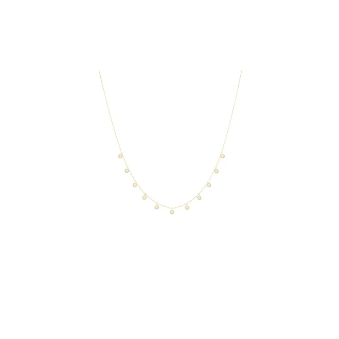 La Brune et La Blonde Polka necklace in yellow gold and pyrite – Lepage