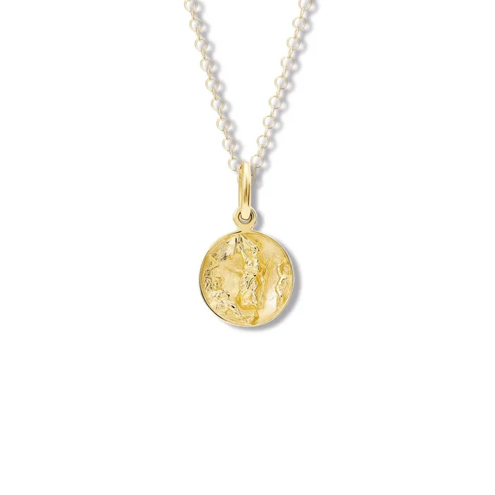La Marianne Medallion Charm Pendant Yellow Gold