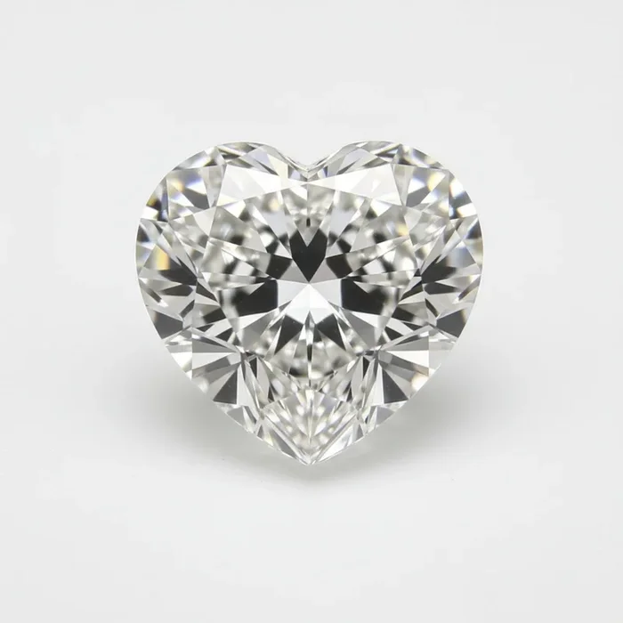 Lab Grown Diamond 1PC Chunky 16×16 MM Heart Faceted White Pure Man Made Loose Gemstones