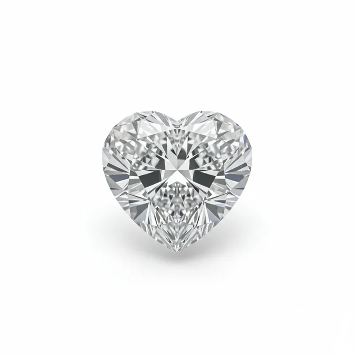 Lab Grown Diamond 1PC Small 7×7 MM Heart Faceted White Splendid Man Made Loose Gemstone