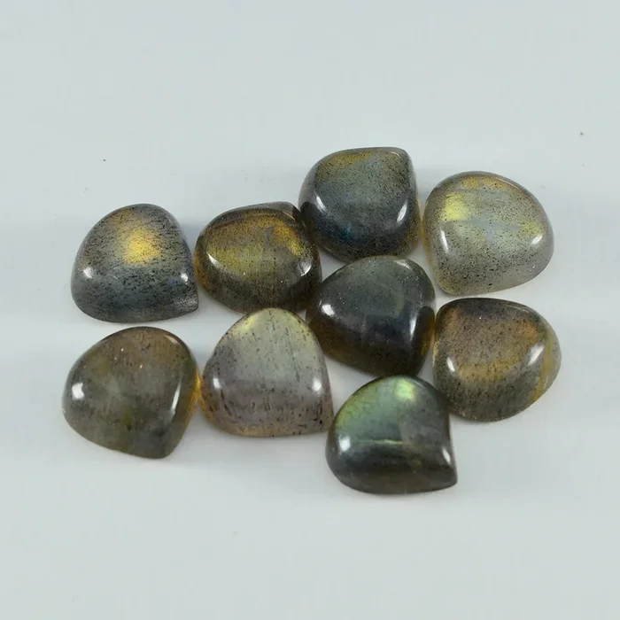 Labradorite 10PC Tiny 4×4 MM Heart Cabochon Gray Superior semi Precious Semi Precious Gemstone