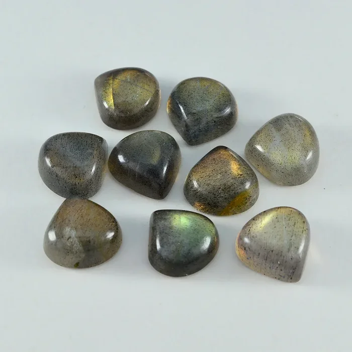 Labradorite 10PC Tiny 5×5 MM Heart Cabochon Gray Pure semi Precious Precious Gemstone