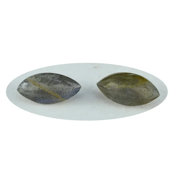 Labradorite 1PC Chunky 10×20 MM Marquise Faceted Gray Luster Semi Precious Loose Gems