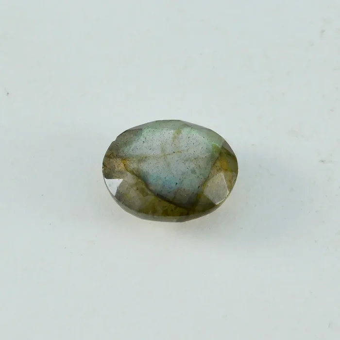 Labradorite 1PC Tiny 4×6 MM Oval Faceted Gray Lustrous Semi Precious Loose Gemstone