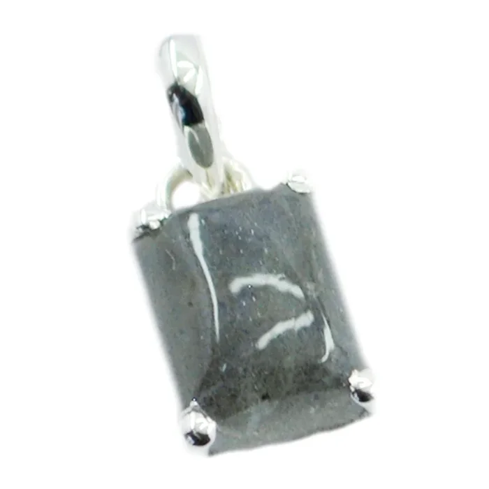 Labradorite Delicate Italian Silver Solitaire Nora Heart Gray Pendant Jewelry