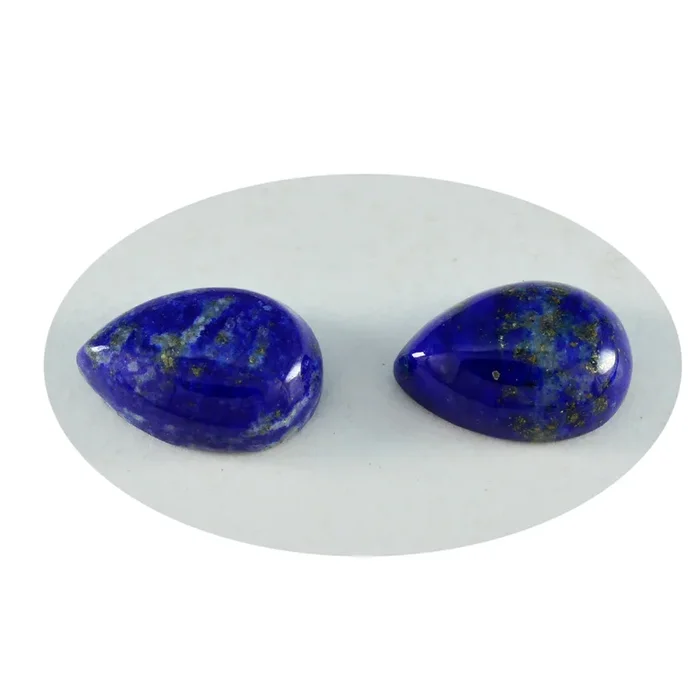 Lapis Lazuli 1PC Large 10×12 MM Pear Cabochon Blue Natural semi Precious Gems