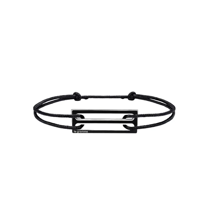 Le Gramme Olympic Games Edition Black 1.7 g silver and lacquer bracelet | LEPAGE