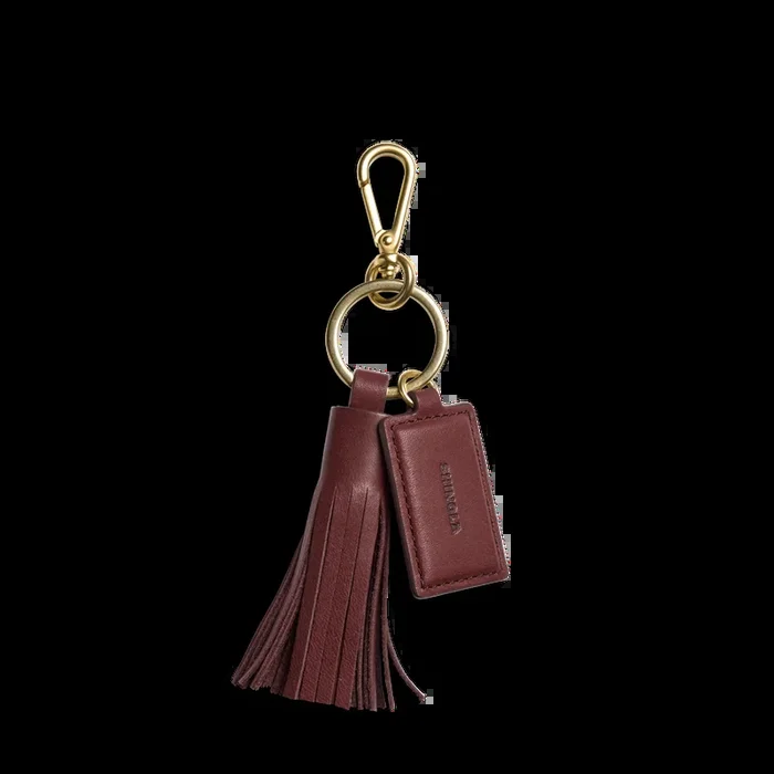 Leather Tassel Keychain – Merlot