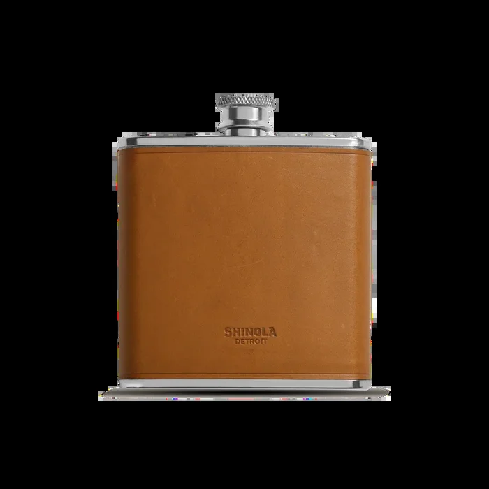 Leather Wrapped Flask – Tan