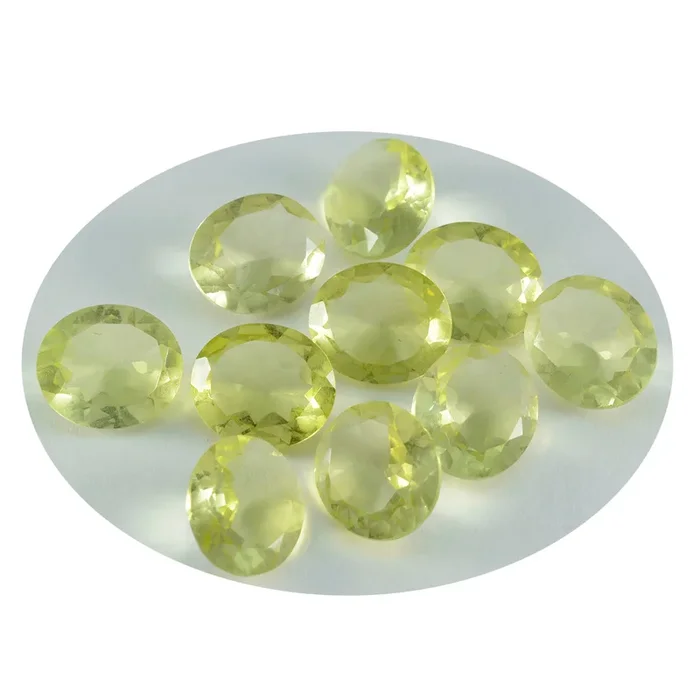 Lemon Quartz 1PC Small 7×9 MM Oval Faceted Yellow Genuine Semi Precious Loose Gems